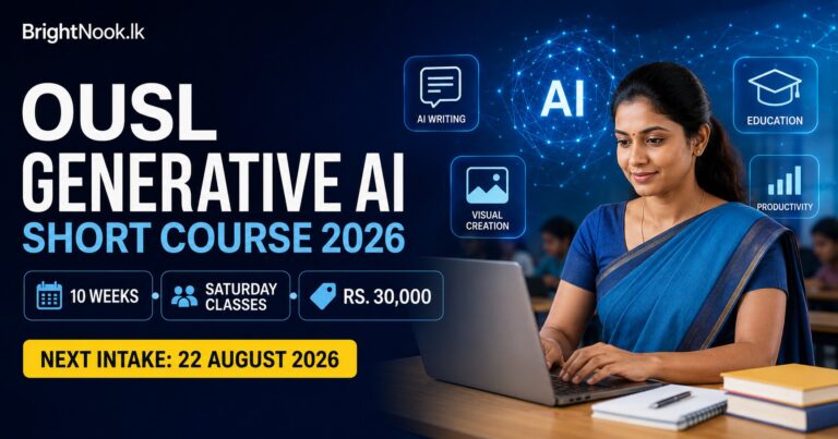 OUSL Generative AI Short Course 2026 – 10-week Saturday course in Sri Lanka.