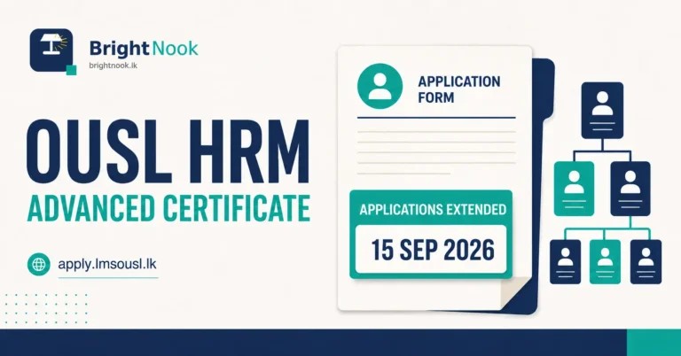 OUSL HRM Advanced Certificate applications extended