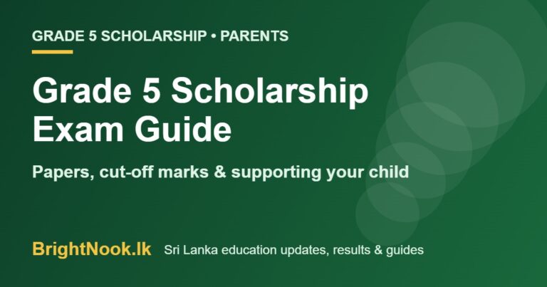 Grade 5 Scholarship exam guide for parents in Sri Lanka