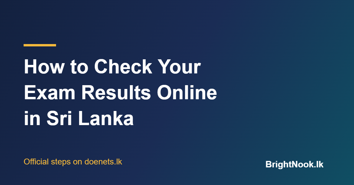How to check exam results online in Sri Lanka
