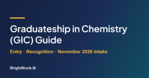 Graduateship in Chemistry GIC guide, Institute of Chemistry Ceylon – BrightNook.lk