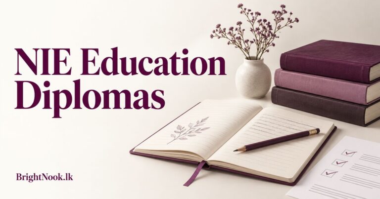 Books, notebook and assessment checklist for the NIE education diplomas guide