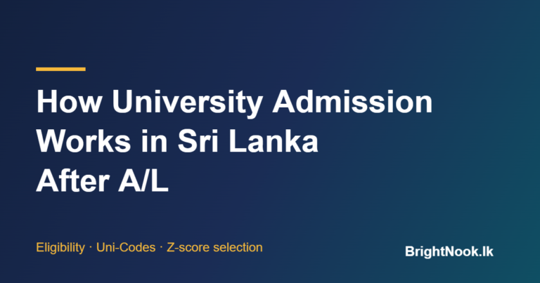 How university admission works in Sri Lanka after A/L